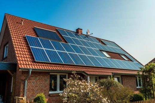 Solar-panel-on-a-red-roof