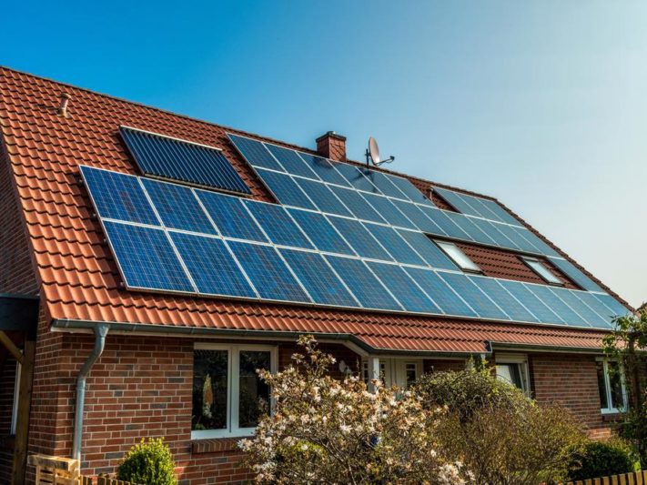 Solar-panel-on-a-red-roof