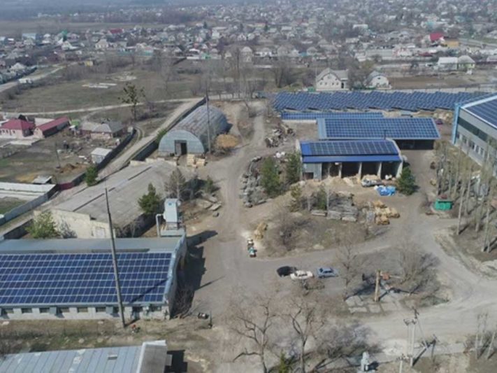 промышленная крышная солнечная электростанция в Украине