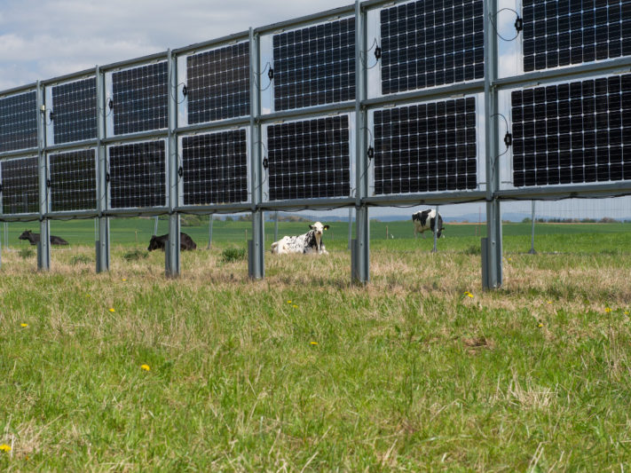 Solaranlage der Firma Ökostrom-Saar am Diensdtag (09.05.2017), bei Losheim am See im Saarland  Foto: BeckerBredel