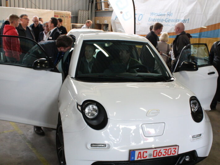 Präsentation des E-Go Life bei der Priocar AG in Zülpich im Jahr 2018.
