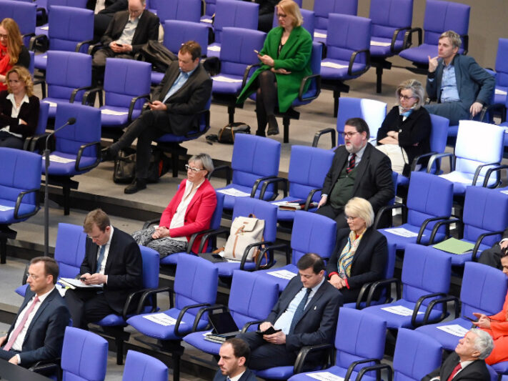 Abgeordnete im Bundestag während des Plenums.