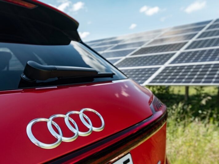 Mit gebrauchten Batterien von Audi will EnBW Ökostrom puffern.