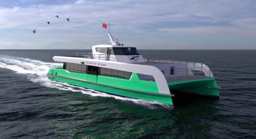 Artist's impression of Shell Bukom electric ferry (Photo credit - Incat Crowther UK) - high res (1)