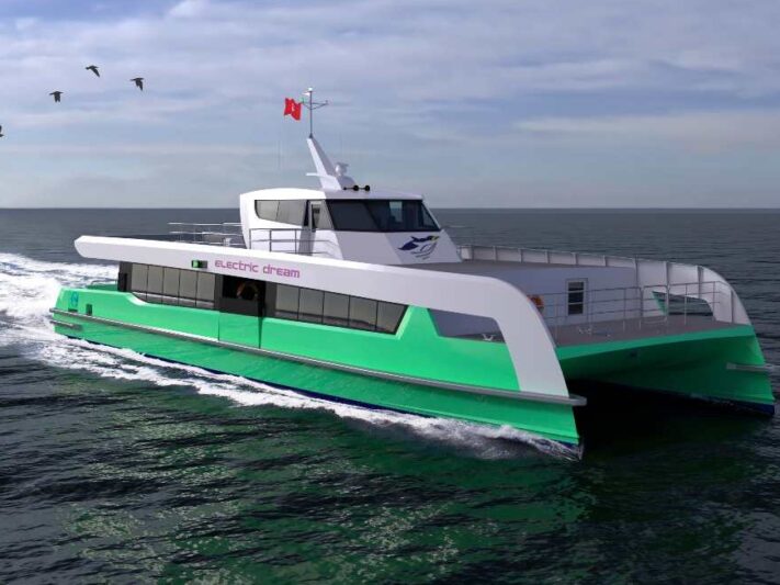 Artist's impression of Shell Bukom electric ferry (Photo credit - Incat Crowther UK) - high res (1)