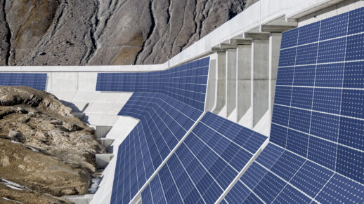 PV Anlage Staudamm Muttsee Schweiz